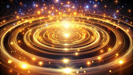 Wall Mural - Luminous circles of light swirling and glowing in a mesmerizing design , abstract, vibrant, glow, circular, luminous