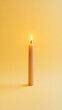© Lestari - Candle on a yellow background, close-up, 3d rendering