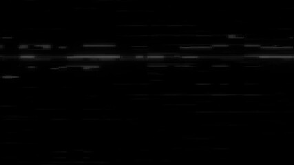 Wall Mural - digital pixel black and white noise glitch and vhs effect. flickering clip signal interference. glit