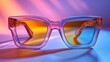 © Stock Source Studio - Costly designer eyeglasses glossy lenses and neon accents creating a stylish and professional look isolated on white background