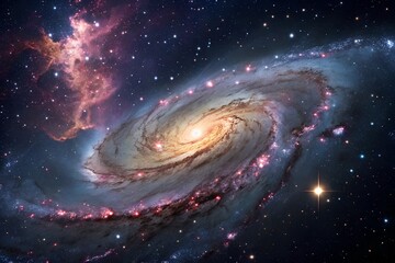 Wall Mural - cosmic explosion of a spiral galaxy in deep space stunning celestial imagery from the cosmos