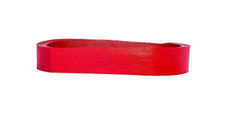 Canvas Print - A piece of general purpose vinyl red tape isolated on white