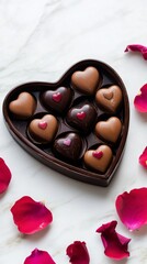 Wall Mural - Heart-Shaped Chocolate Treats for Valentine's Day