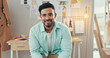 © ChasingMagic/peopleimages.com - Creative, development and portrait of fashion designer man in textile workshop for production. Clothes, confident and glasses with happy style director at desk in office for manufacturing process