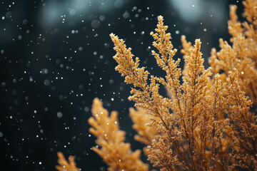 Wall Mural - snow on black background