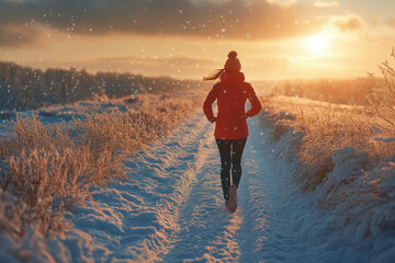 Wall Mural - Winter Jogging