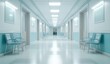 © Alexei - A long, empty hospital hallway featuring chairs and multiple doors