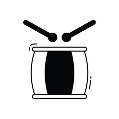 Canvas Print - Drum vector icon