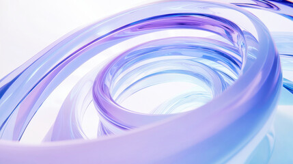Wall Mural - abstract three dimensional curved glass shapes