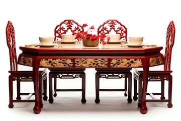 Sticker - Beautiful chinese dining table architecture furniture chair.