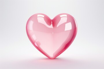 Poster - Heart shape white background jewelry.