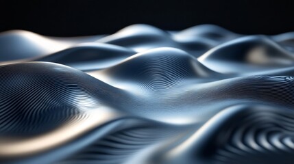 Abstract Metallic Wave Pattern Design