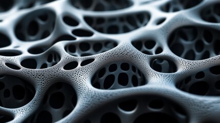 Abstract Gray Cellular Structure Organic Network Design
