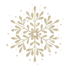 Wall Mural - gold snowflake illustration, vector design elements of beautiful snowflake.