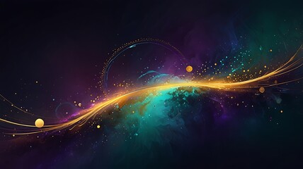 Wall Mural - 28. radiant abstract energy design with glowing ruby and teal hues blending seamlessly into a gradie
