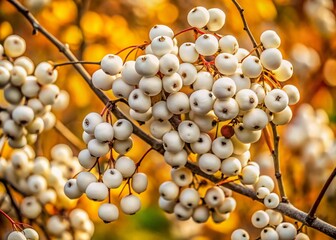 Wall Mural - Aerial View of White Spindle Branches with Seeds in a Natural Setting, Capturing the Intricate Details of Nature's Beauty from Above