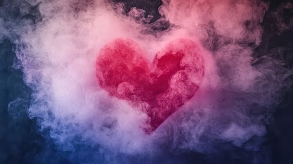 Sticker - colorful smoke heart art display abstract concept studio environment digital illustration vibrant co