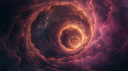 Wall Mural - Background image of dizzying circle lines, neon lights