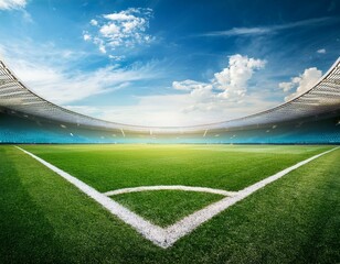 Wall Mural - soccer field with the lights