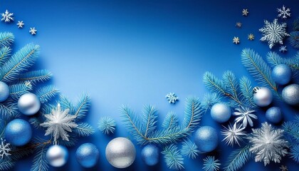 Wall Mural - blue christmas bckg 4 christmas illustration