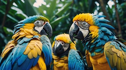 blue and yellow macaw