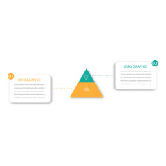 Wall Mural - pyramid infographic template with two level or steps