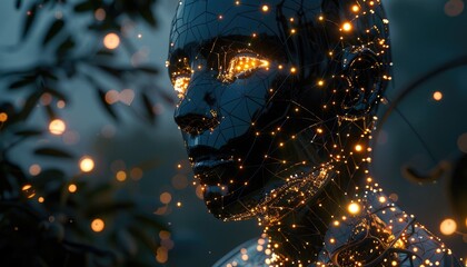 Illuminated Networked Robotic Head in a Dark Setting