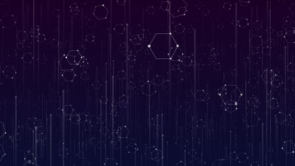 Wall Mural - blue futuristic chemical structural formulas health care and science medical innovation loop backgro