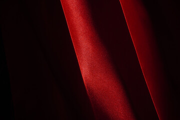 Wall Mural - Red satin fabric backdrop (blur or blurry)