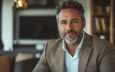 Poster - A businessman navigating global digital networks, utilizing big data for digital marketing, finance, and banking, providing efficient online access and business solutions