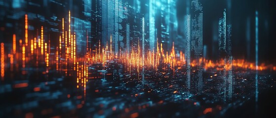 Poster - A businessman using global internet connections for finance and banking, analyzing big data through digital links to enhance business and digital marketing strategies