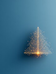 Poster - Digital Transformation Futuristic Blue and Gold Blockchain-Inspired Christmas Tree
