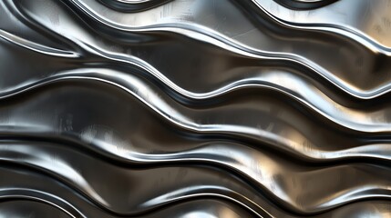 A wavy, metallic, abstract background.