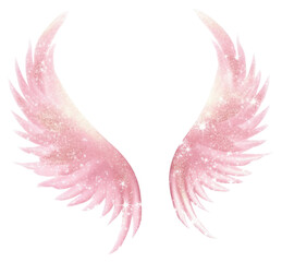 Canvas Print - PNG Pink angel wing icon white background accessories accessory.