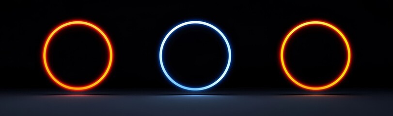 Wall Mural - An eclipse of the sun and the moon. In addition, a fire glow is inside the halo. Galaxy effect on a fantasy sphere in purple and orange. Realistic frame overlay. Total black background with magic