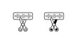 © Graphics - Audio editing icon design with white background stock illustration