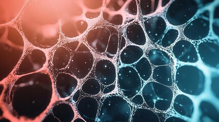 Polymer film with nanostructured patterns, futuristic materials, microscopic precision