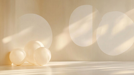 Leinwandbilder - A background in white, beige, and slightly darker shades, creating a soft and harmonious gradient effect.

