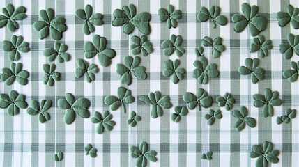 Wall Mural - St. Patricks Day Irish fabric background