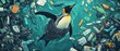 © Fernando - Endangered Penguin Trapped in Ocean Plastic Pollution Disaster