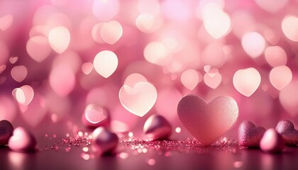 Wall Mural - love bokeh pink backgrounds soft romanti