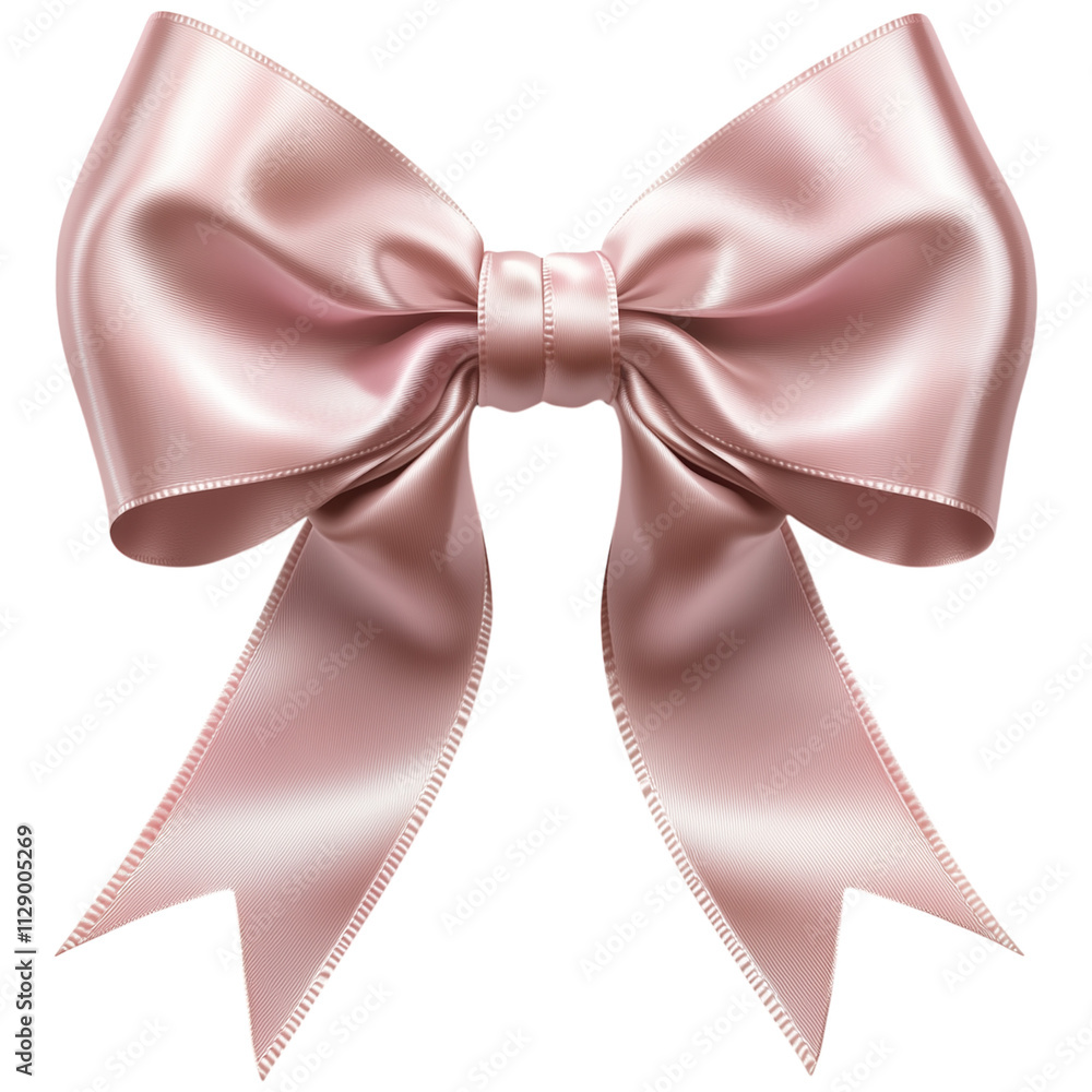 pink satin bow ribbon bow tie transparent png clip art Stock Photo ...
