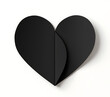 © fotoluigi868 - Paper heart decoration in simple black design conveys universal love concept with elegance and minimalism._00001_