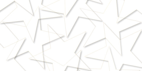 Aufkleber - white paper star texture background. Abstract background of translucent big stars in white colors. geometric 3D star shapes on white background Can be used for wallpaper, textile, invitation card etc	