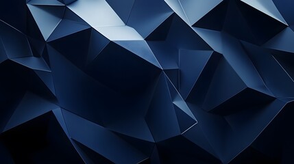 Abstract Dark Blue Geometric Polygonal Pattern