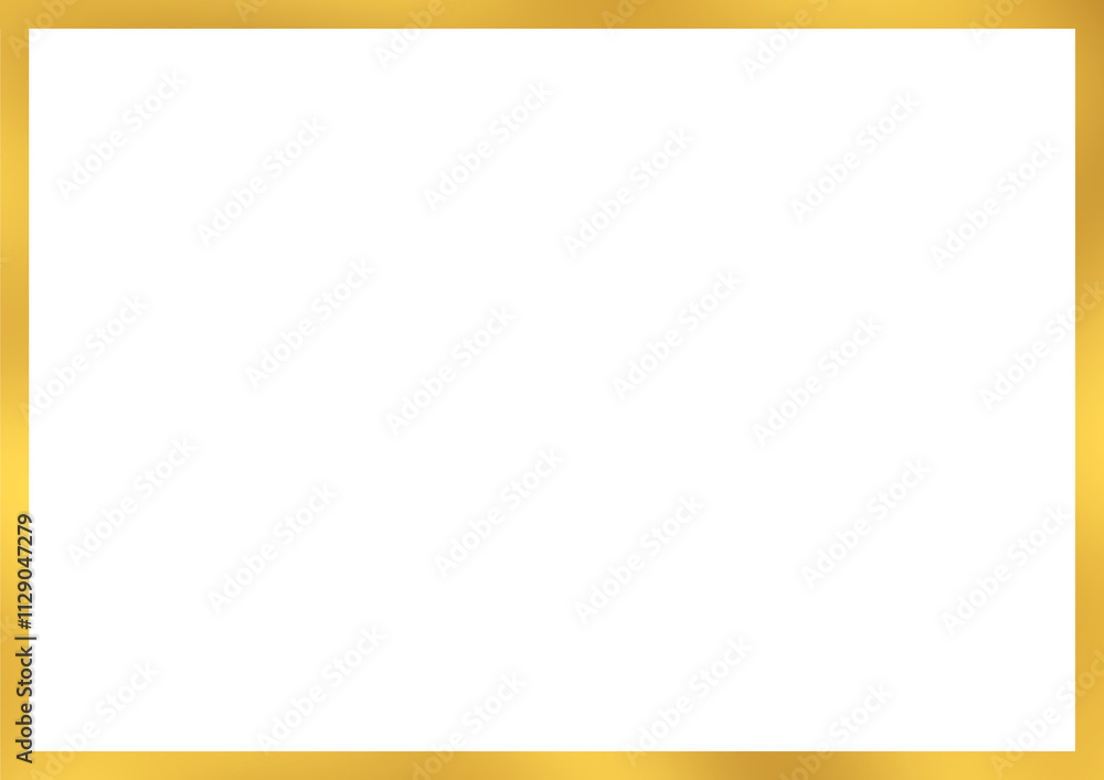 Gold rectangle border frame. certificate template. Luxury gold frame ...
