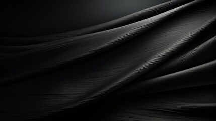 Wall Mural - A black and white image of a long piece of fabric
