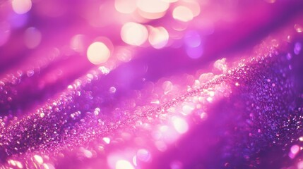 Wall Mural - Sparkling Purple Glitter Background with Bokeh Effect