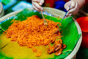 Wall Mural - Thai desserts are a colorful and sweet expression of Asia’s local cuisine, delivering a delicious taste that resonates with tradition and creativity.