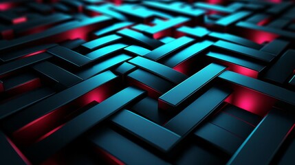Wall Mural - A close up of a black and red patterned surface